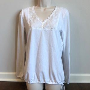NWT Aeropostale white long sleeve top Sz L